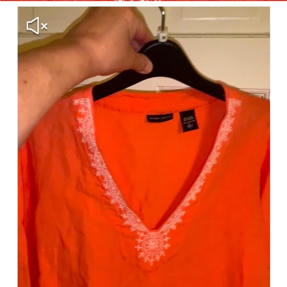 🔥DRESS BARN SHIRT 👚 BRAND NEW LARGE 🪸 CORAL COLOR!!! - Picture 4 of 9